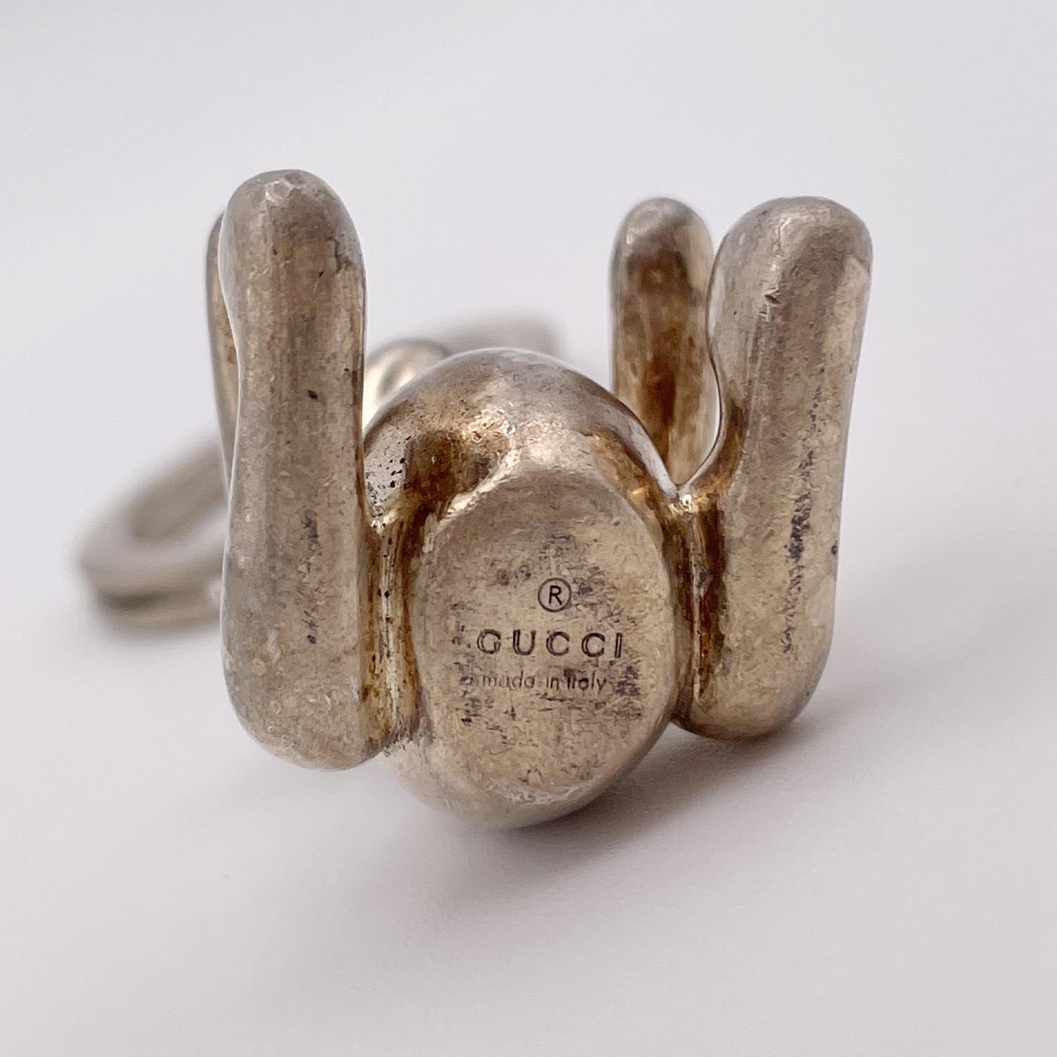 GUCCI グッチ テディベア SV925 キーリング キーホルダー シルバー