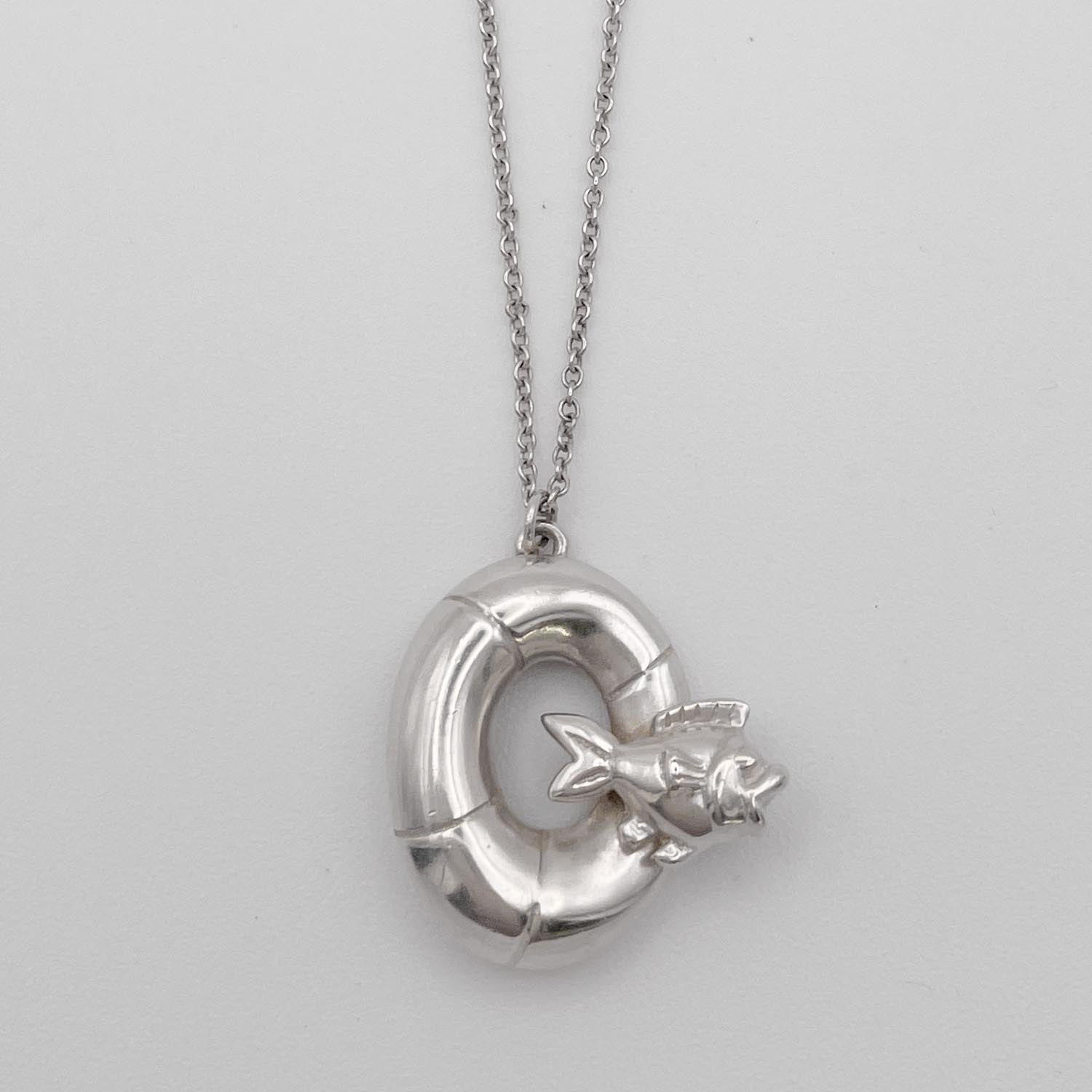 Tiffany&Co. ティファニー ネックレス SV925 お魚 浮き輪 ペンダント