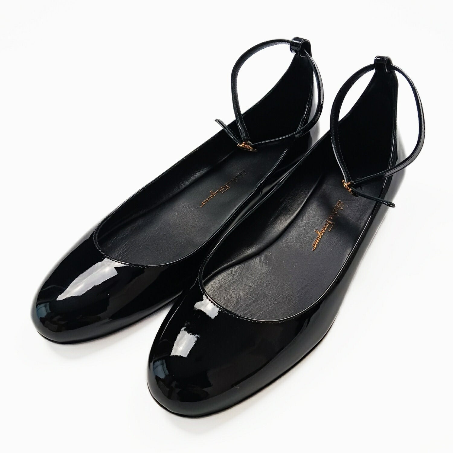 Salvatore Ferragamo フェラガモ アンクルストラップ バレエシューズ 8 2/1 D