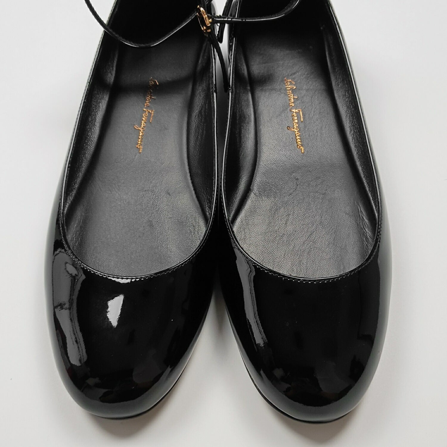 Salvatore Ferragamo フェラガモ アンクルストラップ バレエシューズ 8 2/1 D
