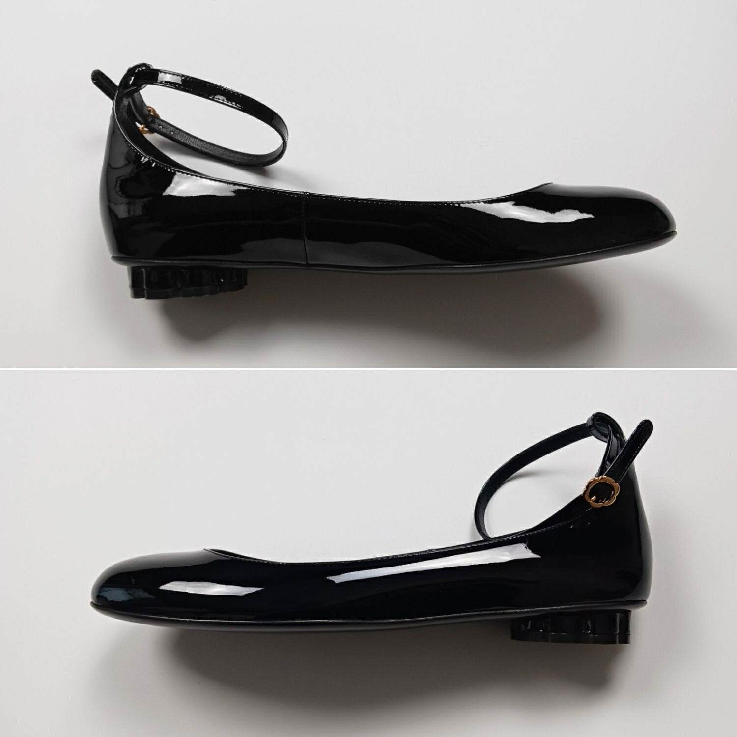 Salvatore Ferragamo フェラガモ アンクルストラップ バレエシューズ 8 2/1 D