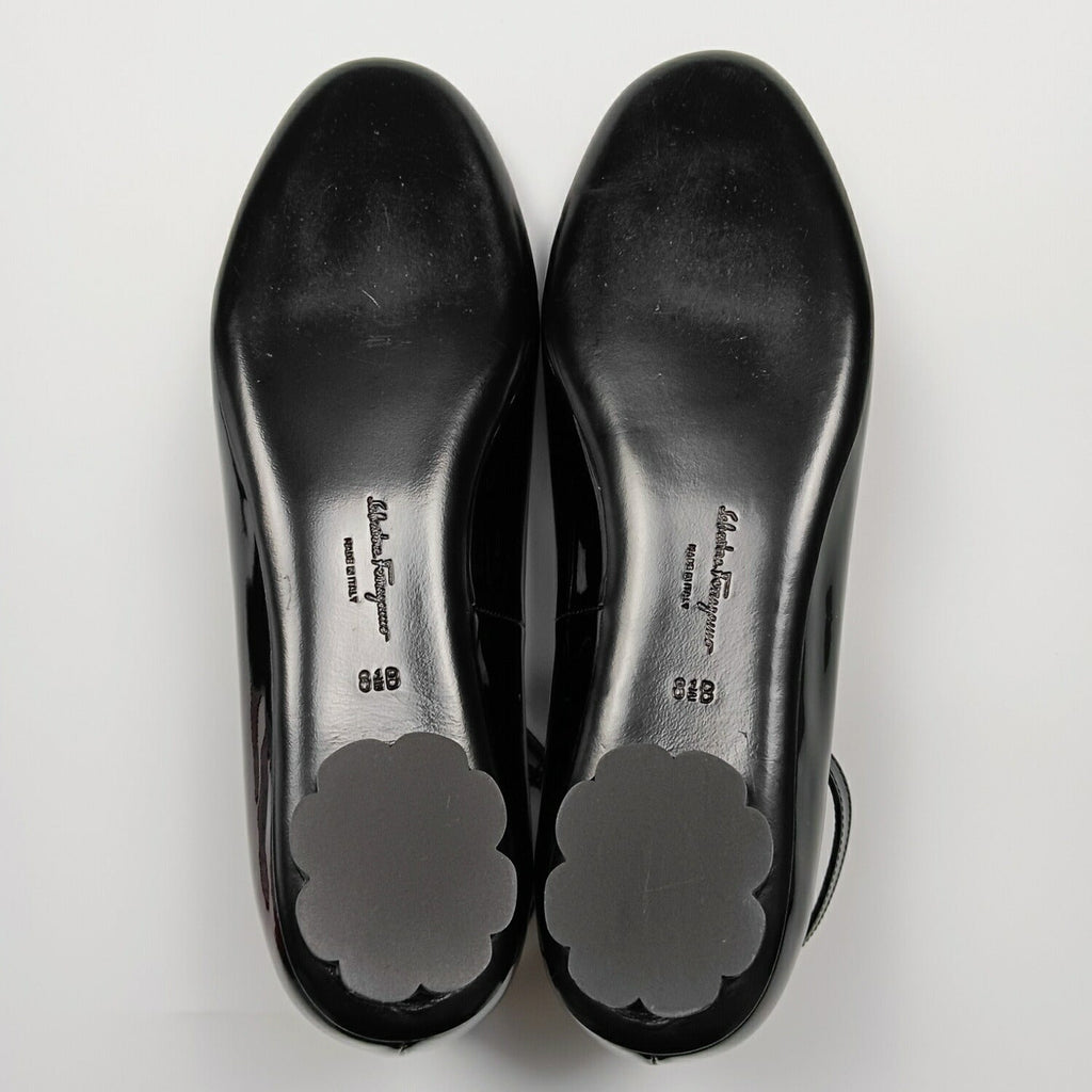 Salvatore Ferragamo フェラガモ アンクルストラップ バレエシューズ 8 2/1 D
