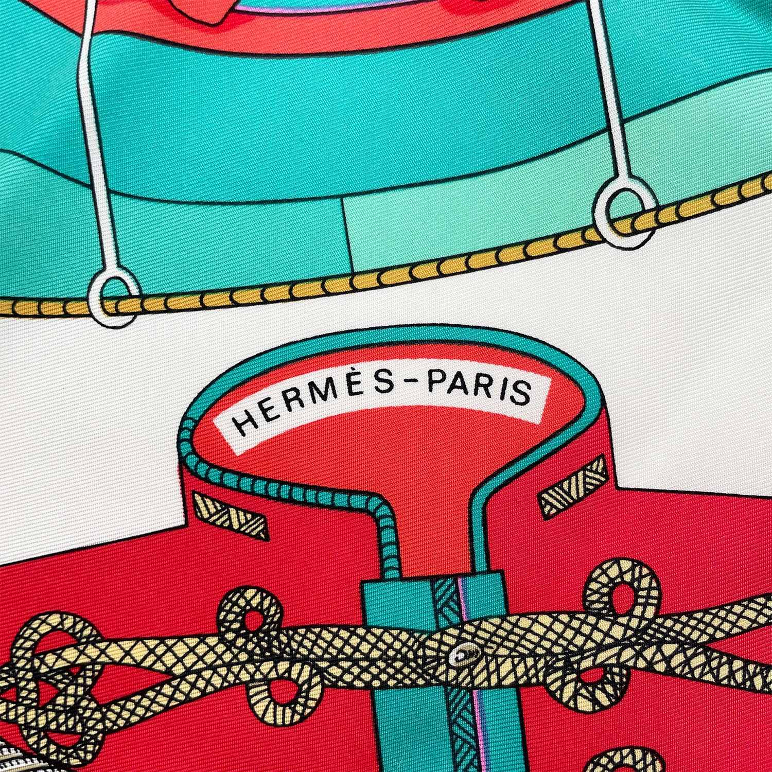 HERMES エルメス カレ90 Circus サーカス スカーフ 動物 レッド