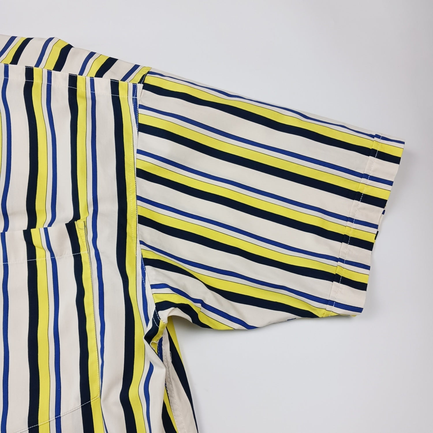 VERSACE JEANS COUTURE ベルサーチジーンズ 半袖 ストライプシャツ マルチカラー M