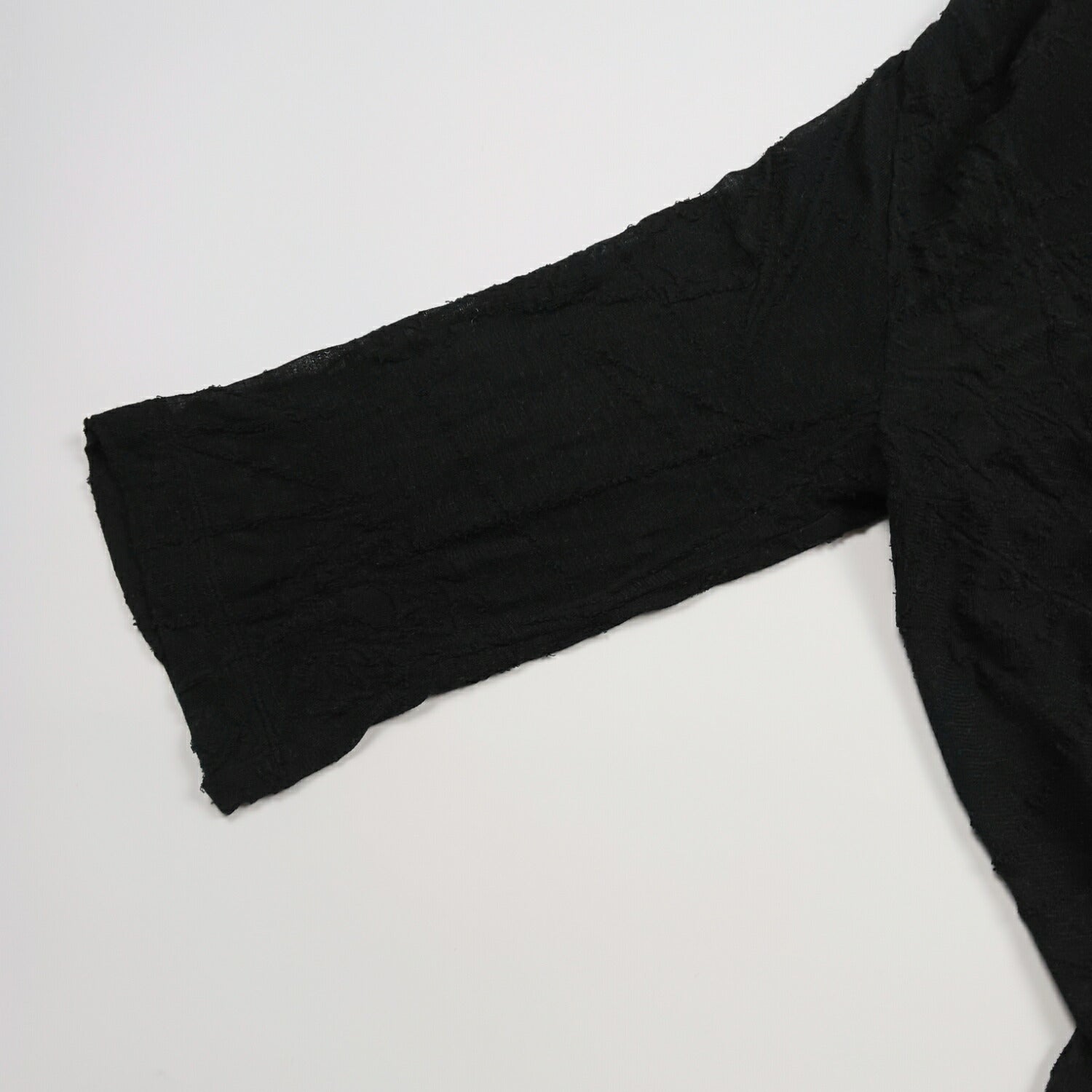 ISSEY MIYAKE HaaT シースルー 刺繍カーディガン ブラック 2