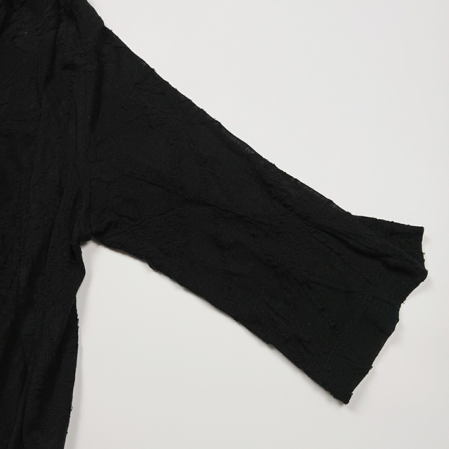 ISSEY MIYAKE HaaT シースルー 刺繍カーディガン ブラック 2