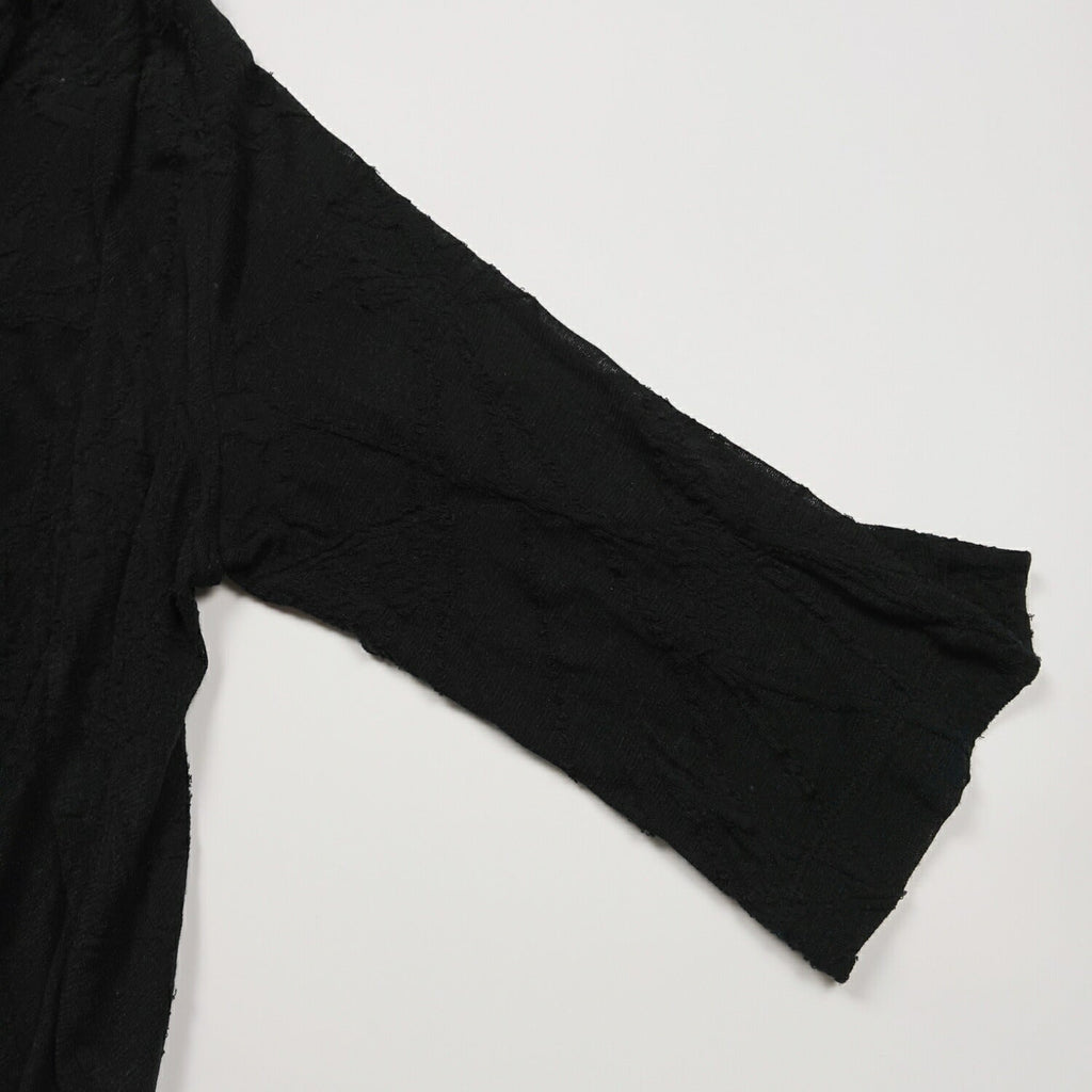 ISSEY MIYAKE HaaT シースルー 刺繍カーディガン ブラック 2