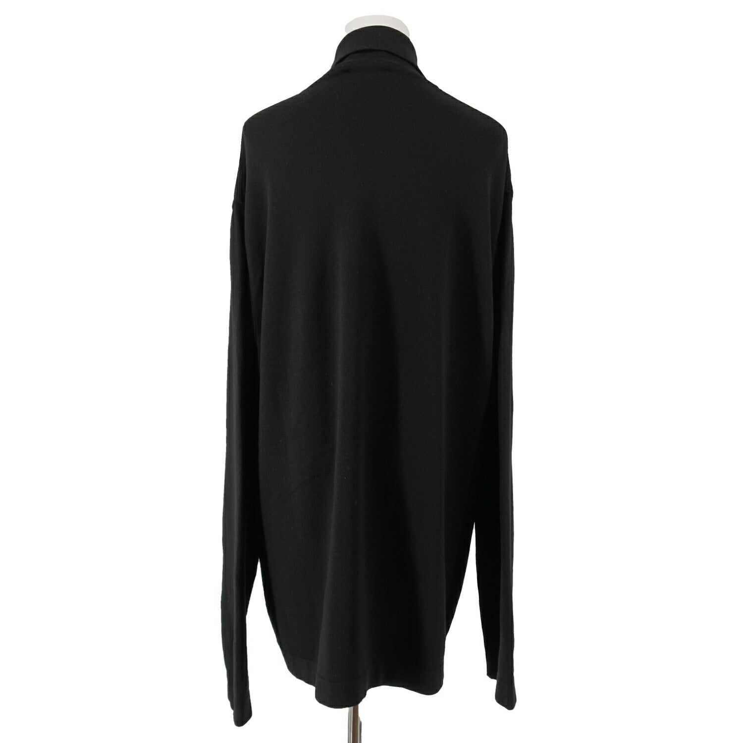 HERMES エルメス レザー引? ハーフジップニット ブラック レディース XL