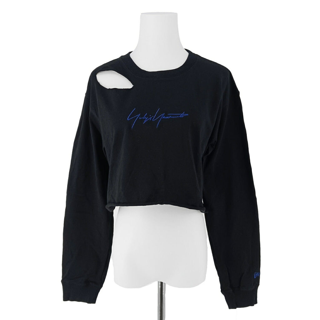 Yohji Yamamoto New Era コラボ ダメージ加? 短丈トレーナー ブラック L