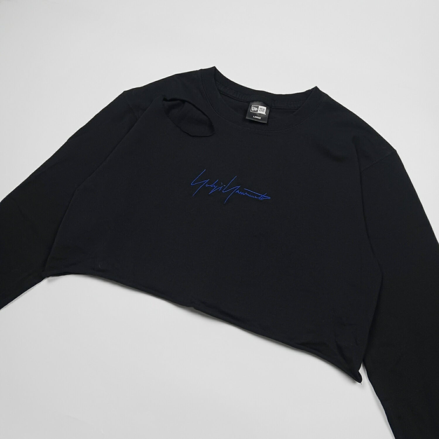 Yohji Yamamoto New Era コラボ ダメージ加? 短丈トレーナー ブラック L