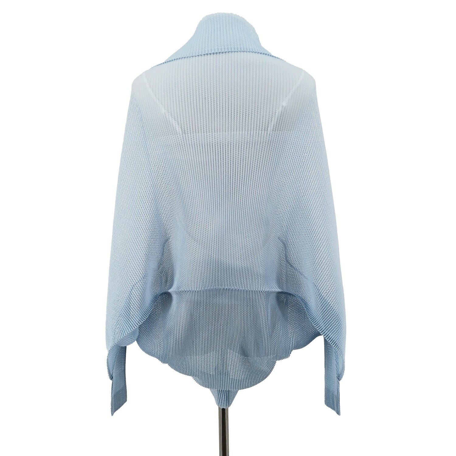 ISSEY MIYAKE イッセイミヤケ プリーツプリーズ ライトブルー 無地 カーディガン