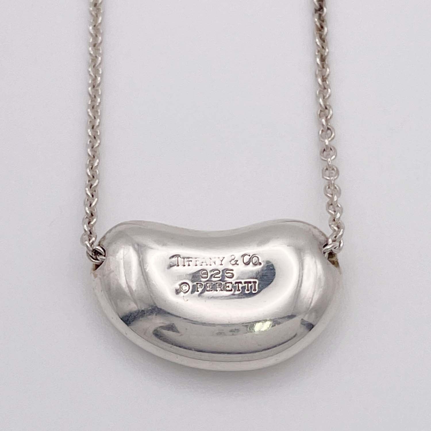 美品 Tiffany&Co. ティファニー ビーンズ 大きめ ネックレス 11g 925