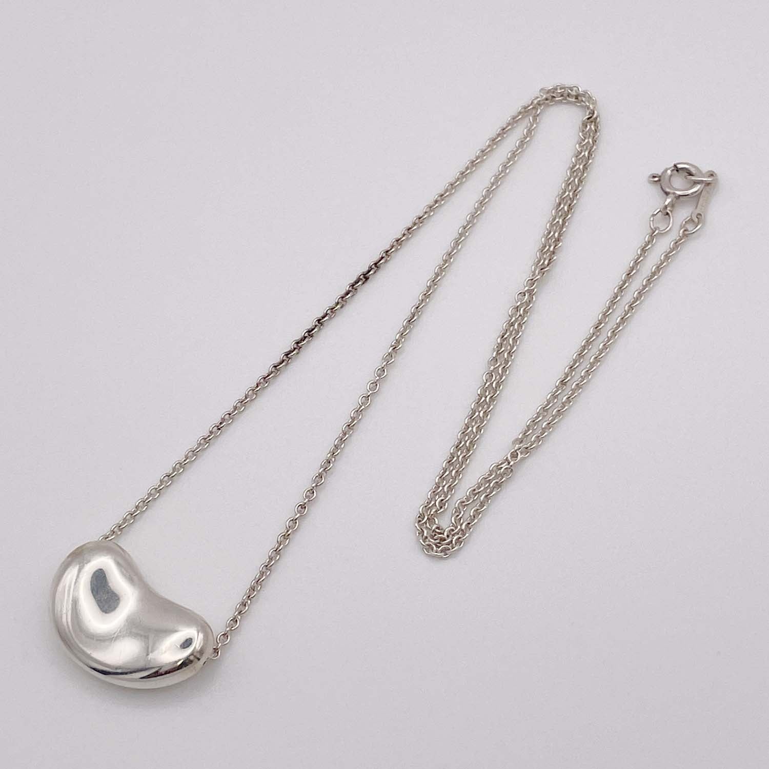 美品 Tiffany&Co. ティファニー ビーンズ 大きめ ネックレス 11g 925