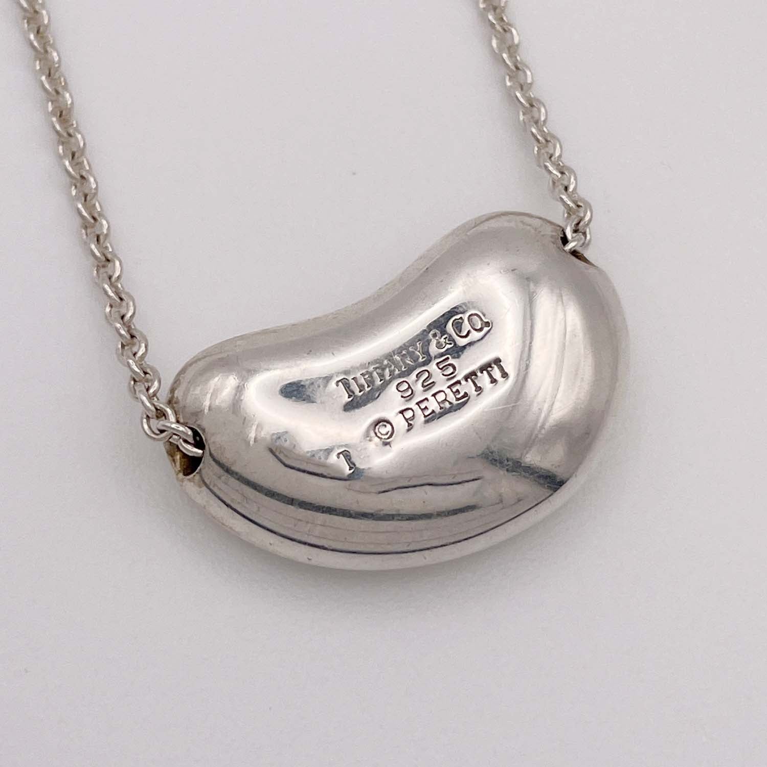 美品 Tiffany&Co. ティファニー ビーンズ 大きめ ネックレス 11g 925