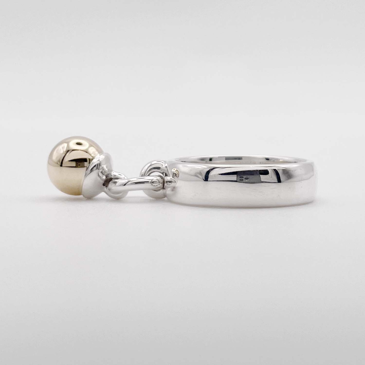 ★TIFFANY＆Co. ティファニー ボールダングル リング【約11.5号】★ Tiffany&Co. ティファニー 11.5号 ボールダングル リング 指輪 コンビ