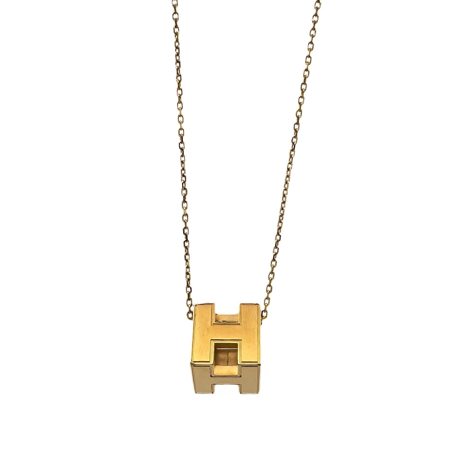 HERMES エルメス カージュドアッシュ Hキューブ ネックレス ペンダント