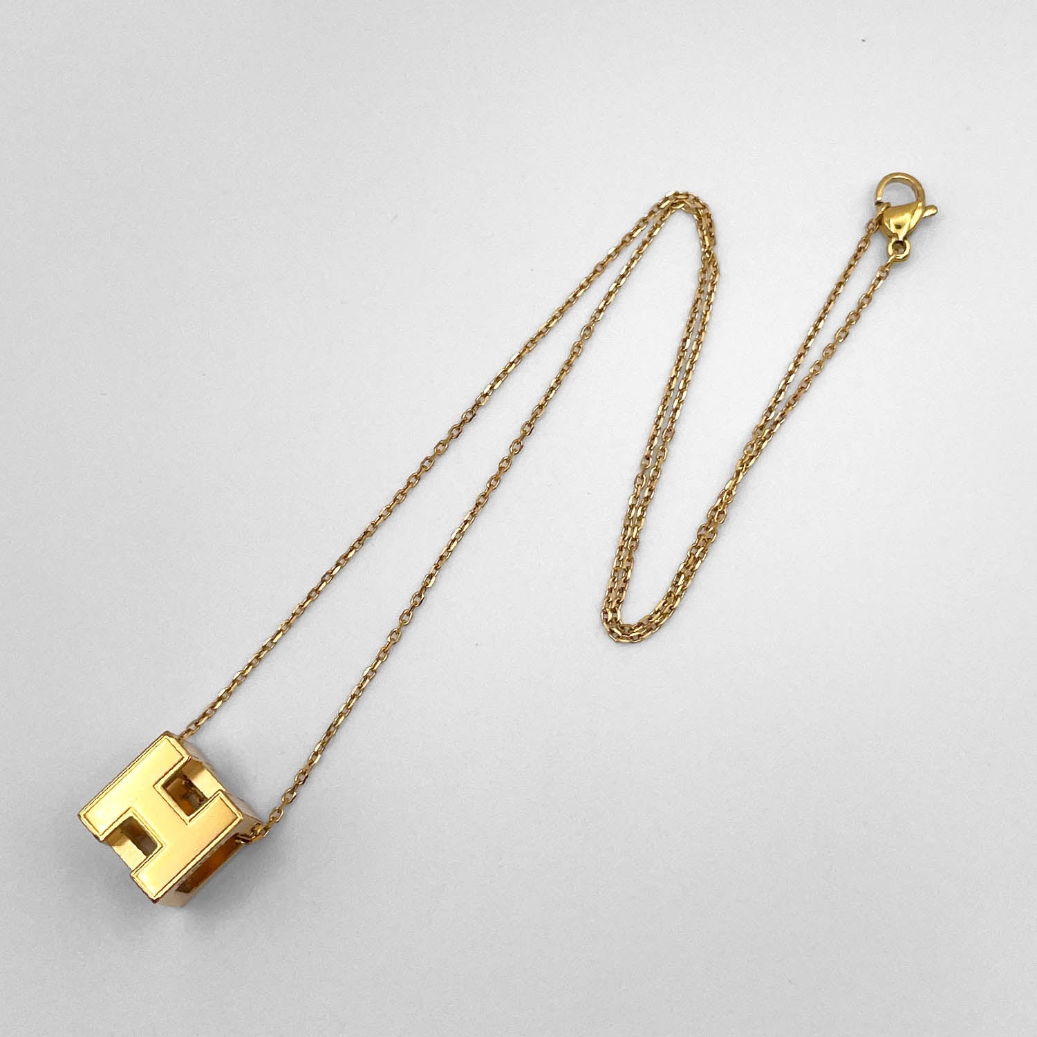 HERMES エルメス カージュドアッシュ Hキューブ ネックレス ペンダント