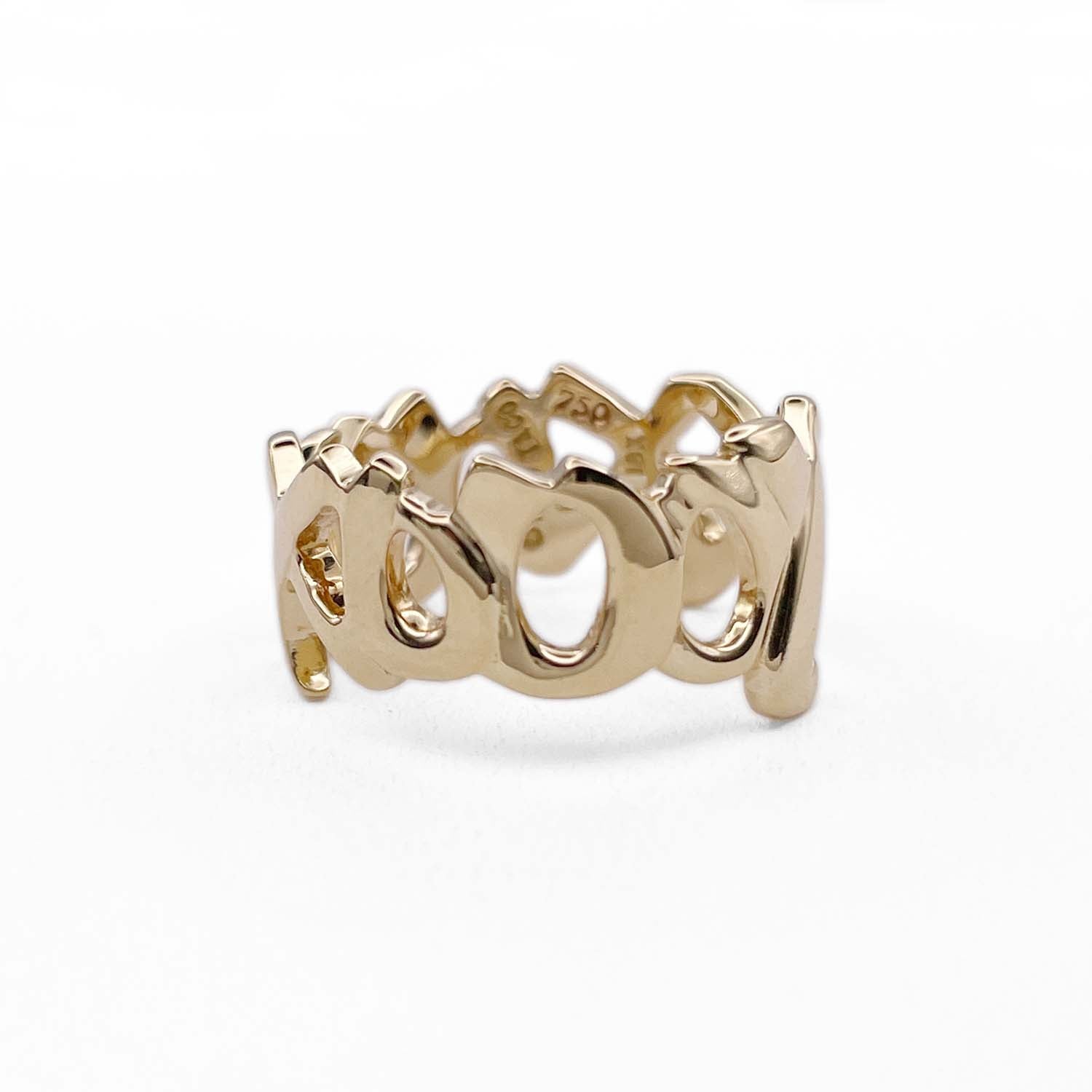 Tiffany&Co. ティファニー 10.5号 ラブ＆キス リング グラフィティX パロマピカソ K18YG 750 新品仕上済 KA-052