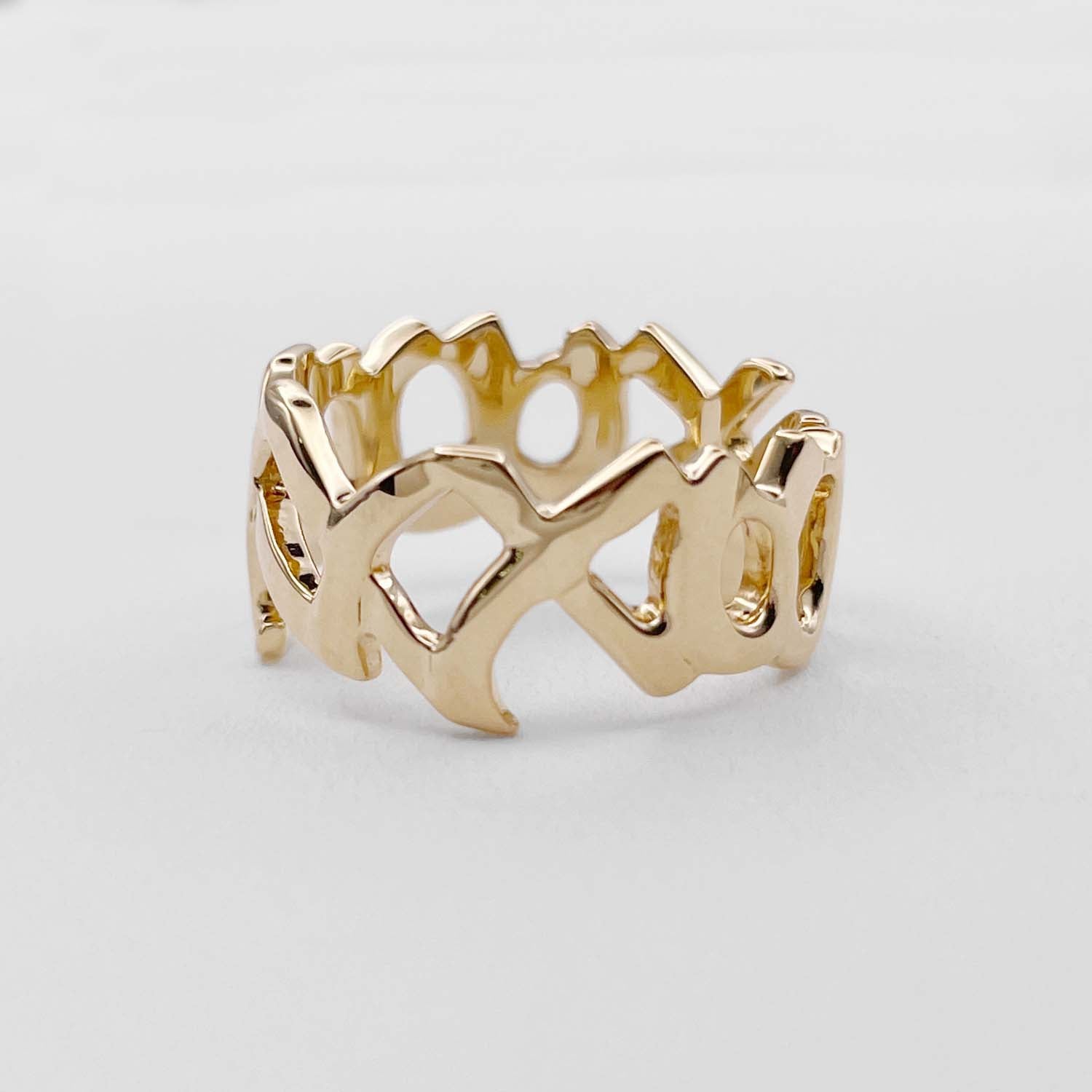 Tiffany&Co. ティファニー 10.5号 ラブ＆キス リング グラフィティX パロマピカソ K18YG 750 新品仕上済 KA-052