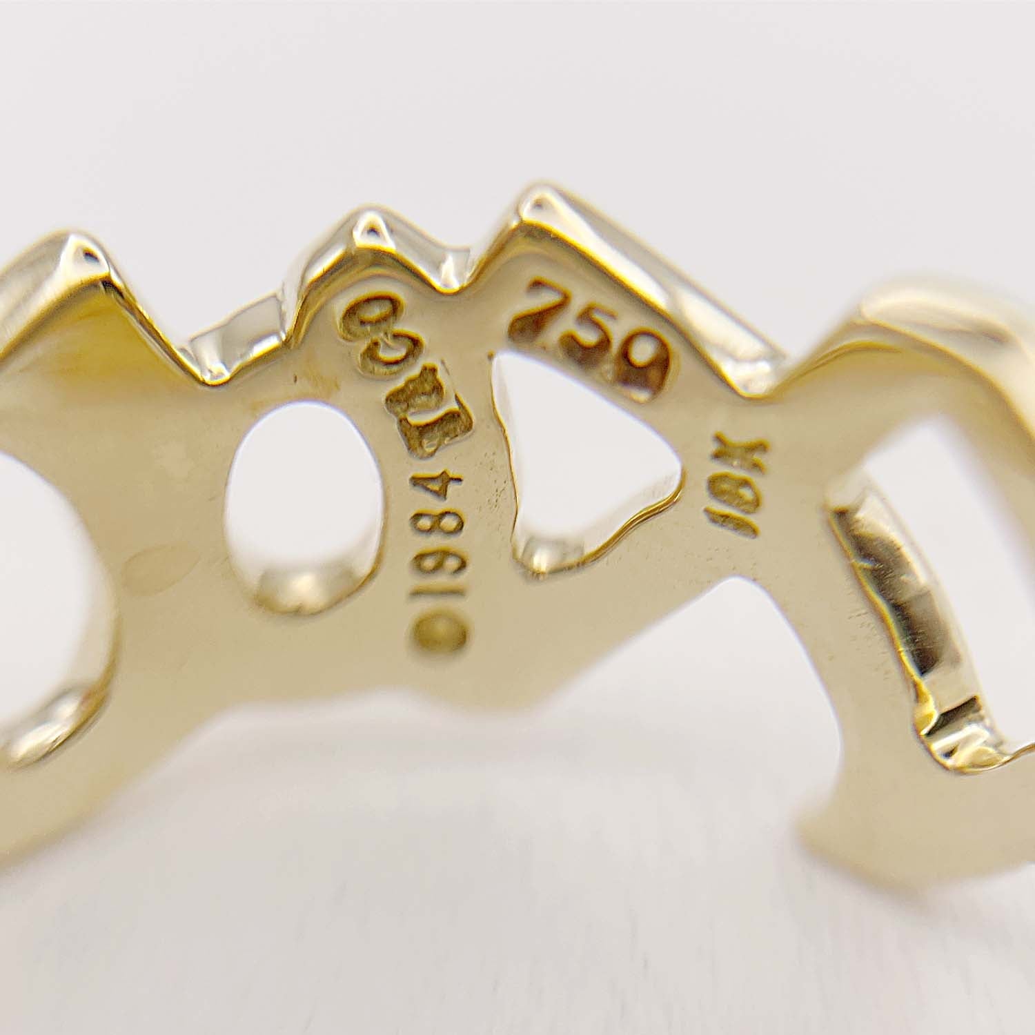 Tiffany&Co. ティファニー 10.5号 ラブ＆キス リング グラフィティX パロマピカソ K18YG 750 新品仕上済 KA-052